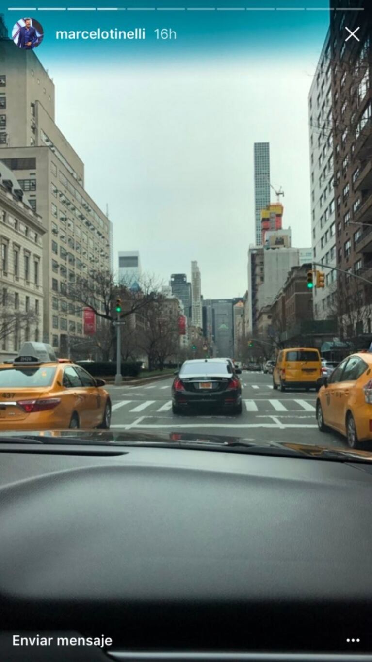 Marcelo Tinelli se fue de viaje con sus cuatro hijos mayores a Nueva York: las fotos