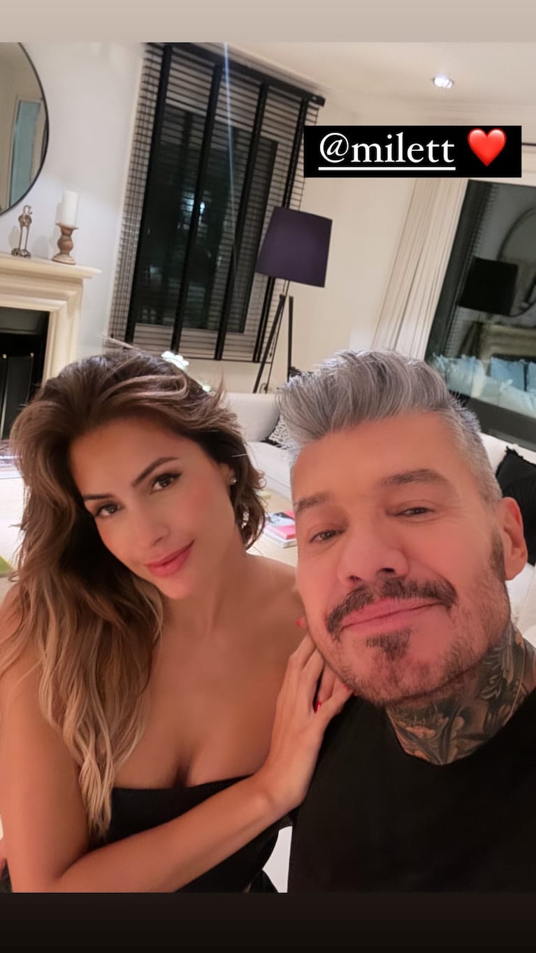 Marcelo Tinelli se mostró con Milett Figueroa en su casa (Foto: Instagram)