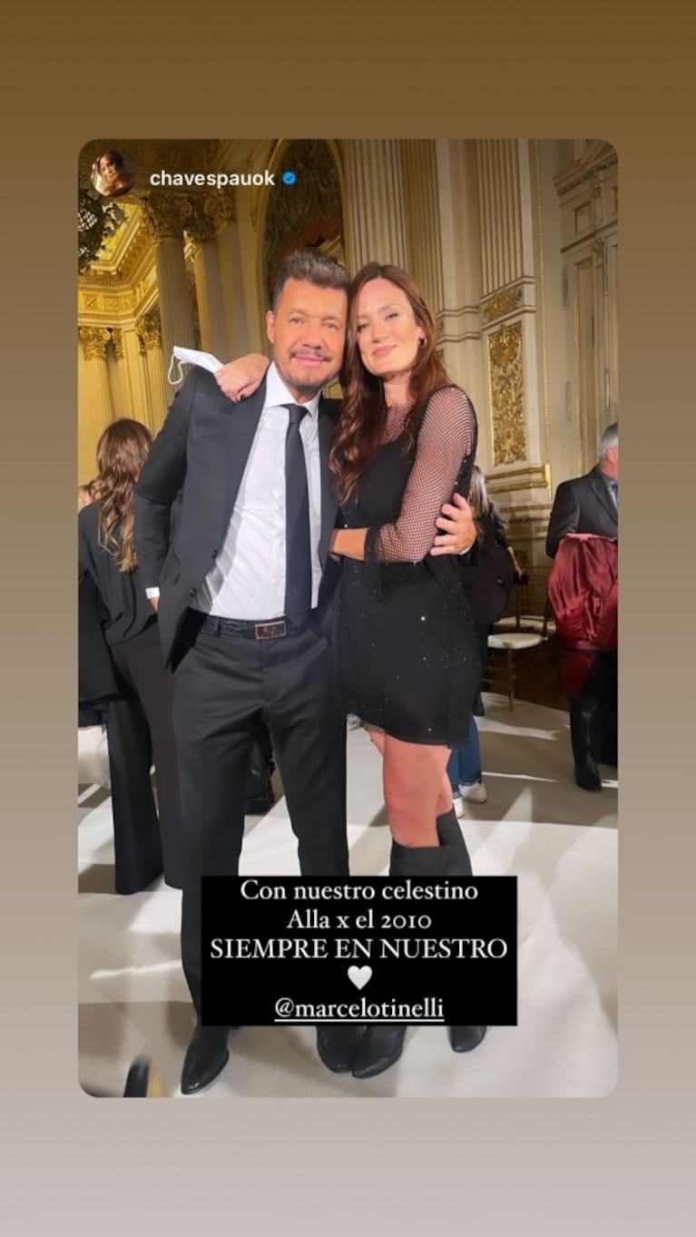 Marcelo Tinelli se mostró otra vez con Paula Robles: fueron juntos a ver a Juanita al Teatro Colón