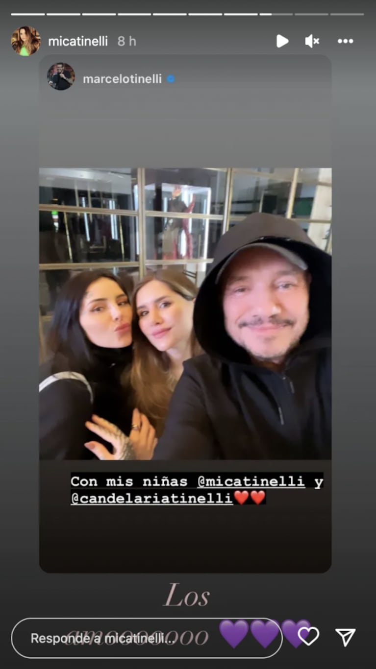 Marcelo Tinelli se refugia en sus hijas tras su renuncia a San Lorenzo