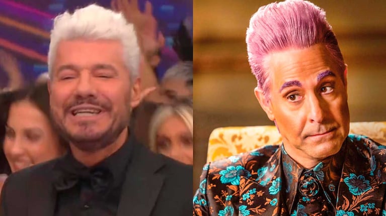 Marcelo Tinelli / Stanley Tucci (Fotos: capturas Bailando 2023 / The hunger games, 2012)