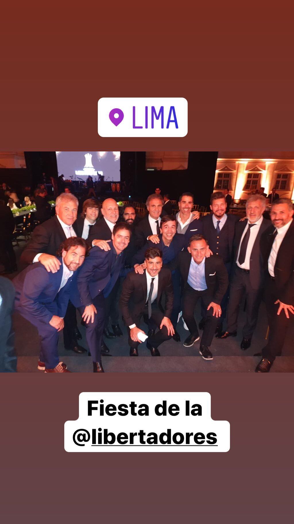 Marcelo Tinelli viajó a Lima para ver la final de la Copa Libertadores entre River y Flamengo