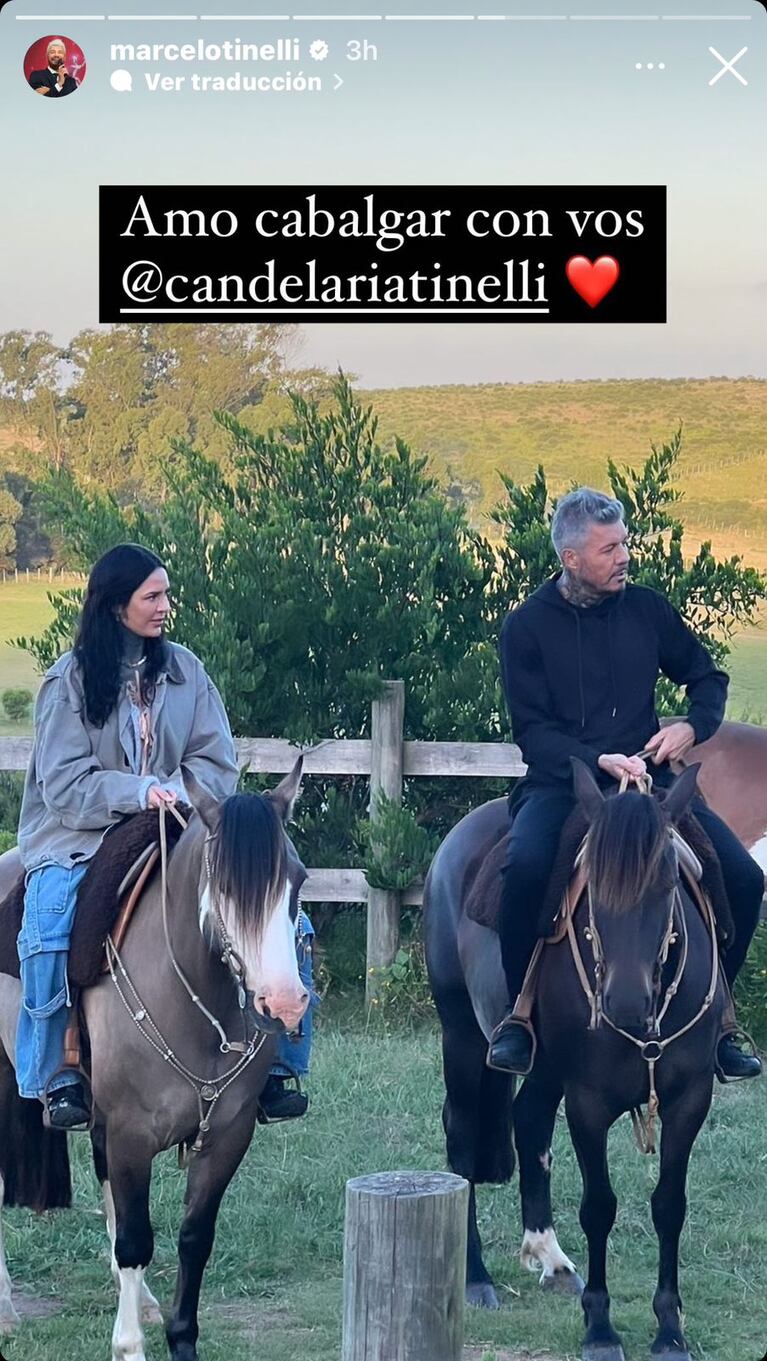 Marcelo Tinelli y Cande Tinelli en Uruguay (Foto: Instagram).