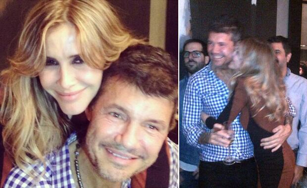 Marcelo Tinelli y Guillermina Valdés, en el festejo íntimo. (Fotos: @Angeldebritook y @guillevaldes)