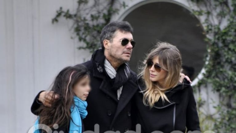 Marcelo Tinelli y Guillermina Valdés, en el último adiós a Fede Ribero. (Foto: Jennifer Rubio-Ciudad.com)