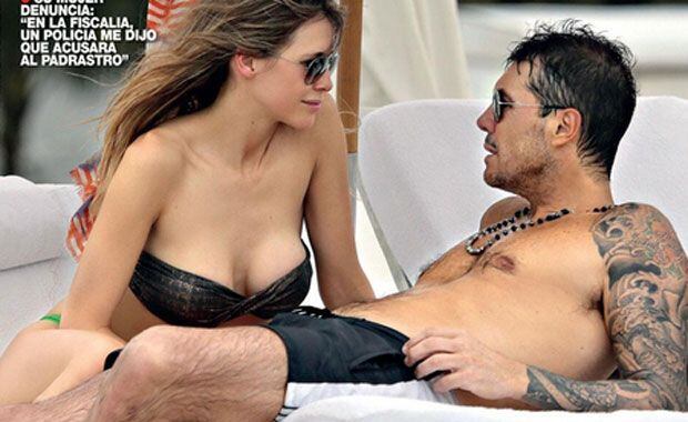 Marcelo Tinelli y Guillermina Valdés en Miami. (Foto: Twitter @genteonline)