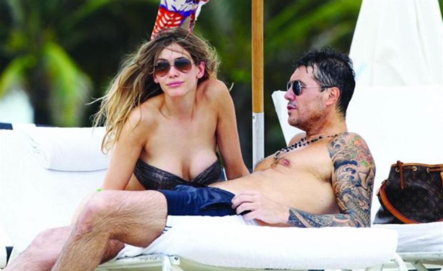 Marcelo Tinelli y Guillermina Valdés. (Foto: revista Gente)