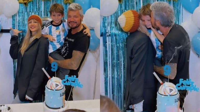 Marcelo Tinelli y Guillermina Valdés, juntos en el cumpleaños de su hijo (Fotos: Capturas de Instagram Stories)