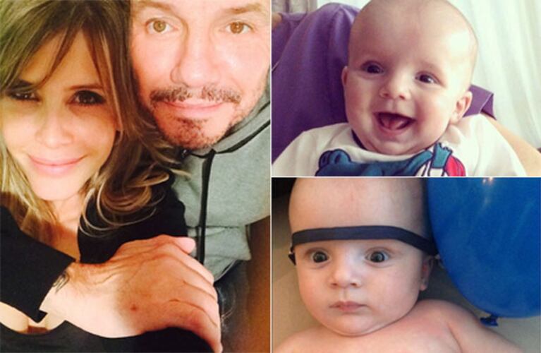 Marcelo Tinelli y Guillermina Valdés saludaron a Lorenzo por su cumple mes (Foto: Twitter)