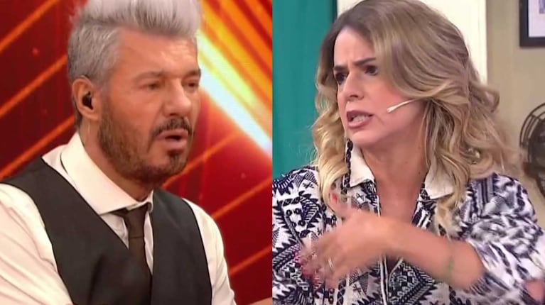 Marcelo Tinelli y Marina Calabró (Fotos: capturas América TV)