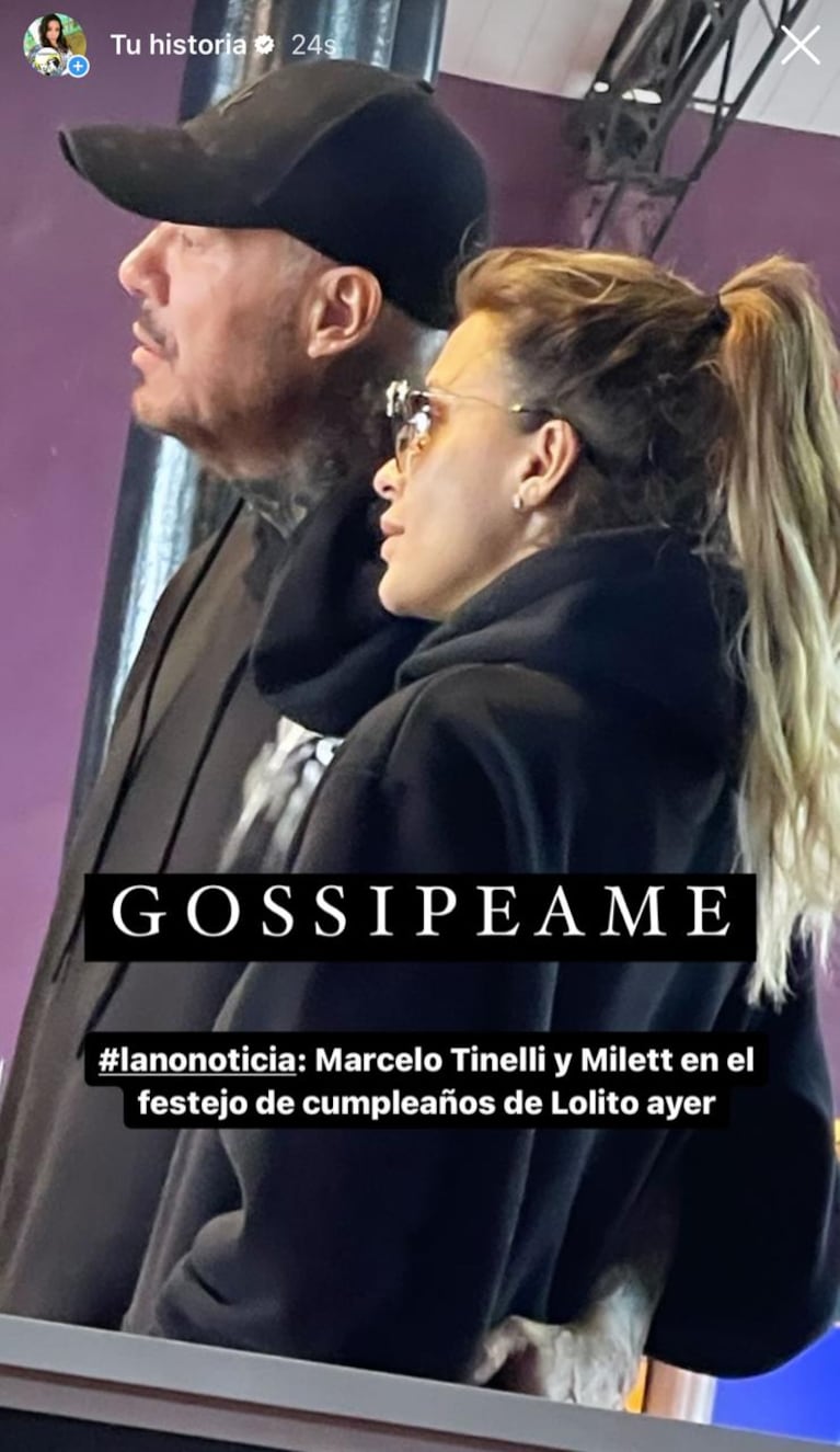 Marcelo Tinelli y Milett Figueroa.