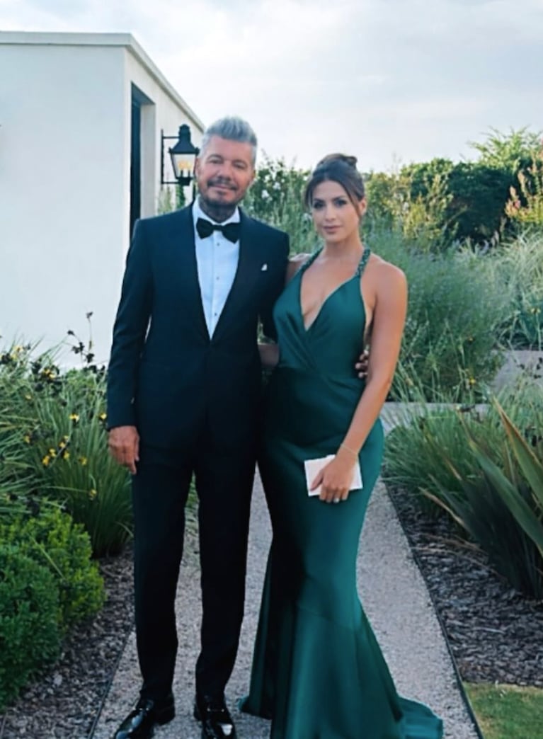 Marcelo Tinelli y Milett Figueroa en la boda de Cande Tinelli y Coti Sorokin