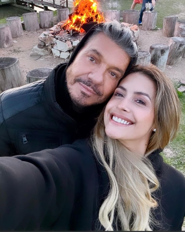 Marcelo Tinelli y Milett Figueroa en Uruguay (Foto: Instagram).