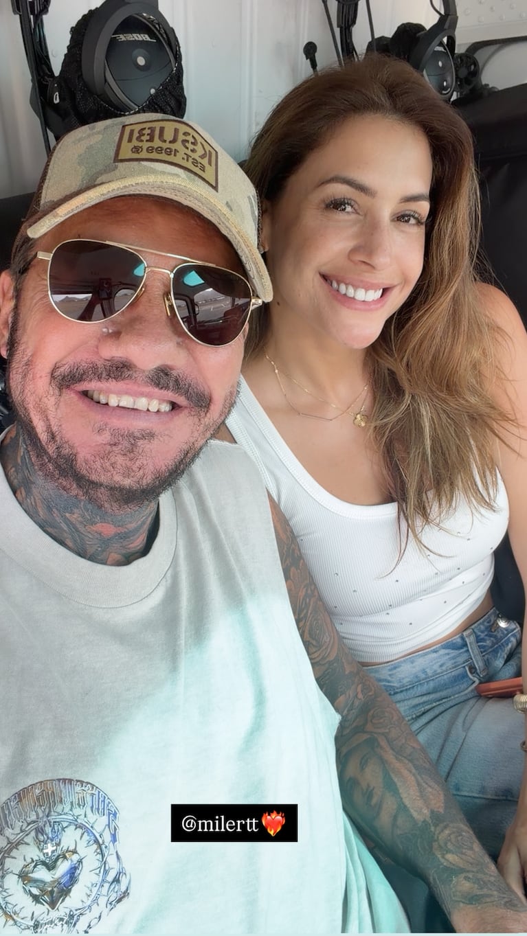 Marcelo Tinelli y Milett Figueroa. (Foto: @marcelotinelli)