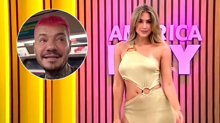 Marcelo Tinelli y Milett Figueroa (Fotos: Captura América TV)
