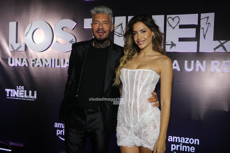 Marcelo Tinelli y Milett Figueroa hace dos semanas en la presentación de "Los Tinelli"