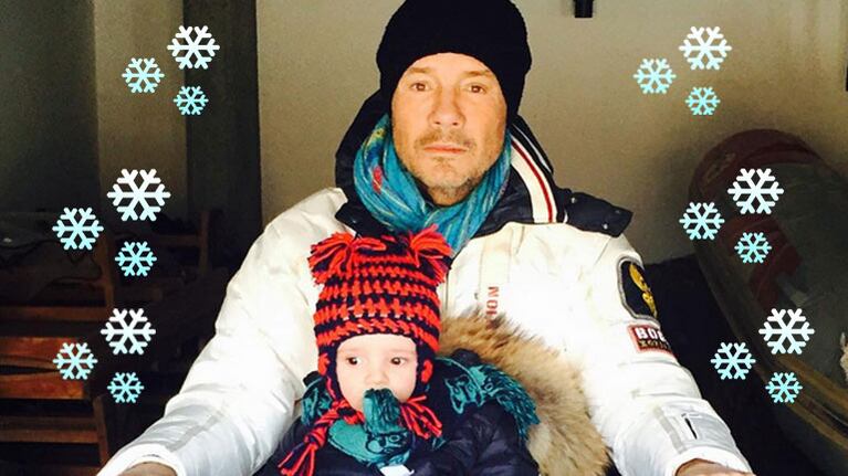 Marcelo Tinelli y su hijo Lorenzo, igualitos: looks cancheros de la "dupla motoquera" más tierna en la nieve