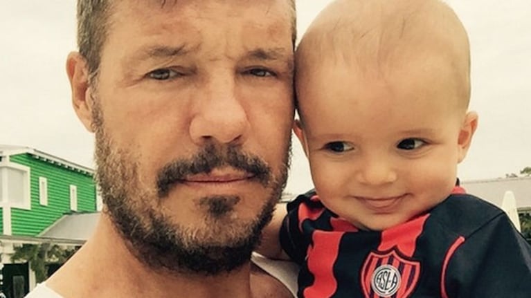 Marcelo y Lorenzo Tinelli, vacaciones y nuevo look. (Foto: Instagram)