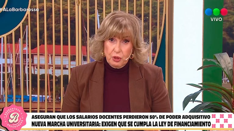 Marcha Universitaria: el fuerte enojo de Georgina Barbarossa por los recortes a la educación pública