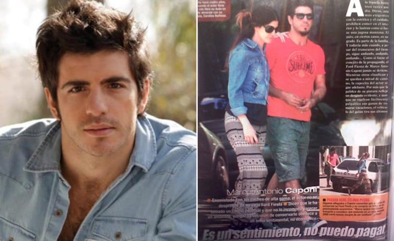 Marco Antonio Caponi, de paseo con su novia. (Fotos: revista Paparazzi y archivo)