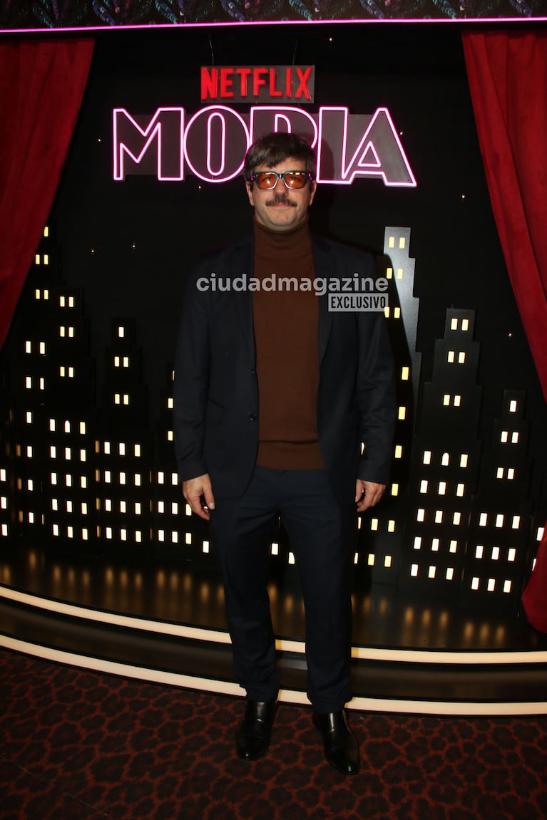Marco Antonio Caponi en el estreno de la serie de Moria Casán (Foto: Movilpress).