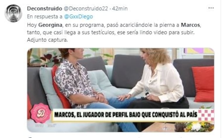 Marcos Ginocchio se mostró incómodo con Georgina Barbarossa y las redes estallaron contra la conductora