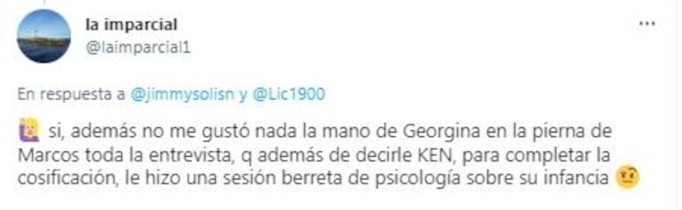 Marcos Ginocchio se mostró incómodo con Georgina Barbarossa y las redes estallaron contra la conductora