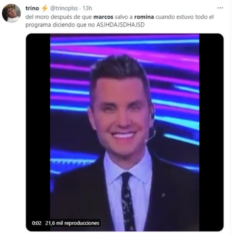 Marcos salvó a Romina y estallaron los memes en las redes sociales