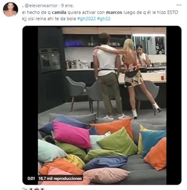 Marcos se sintió "acosado" por Camila en Gran Hermano 2022 y se lo hizo saber: "¡No me toques!"