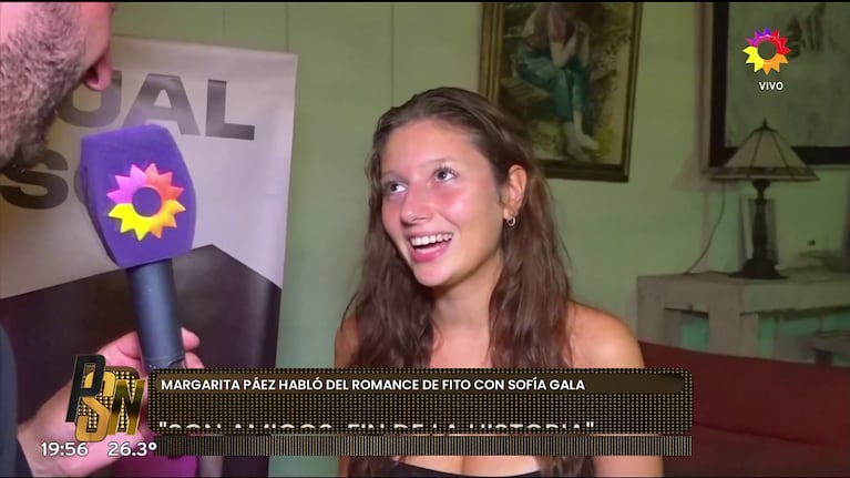 Margarita, la hija de Fito Páez, habló de los rumores de romance del artista con Sofía Gala (Foto: captura de eltrece).