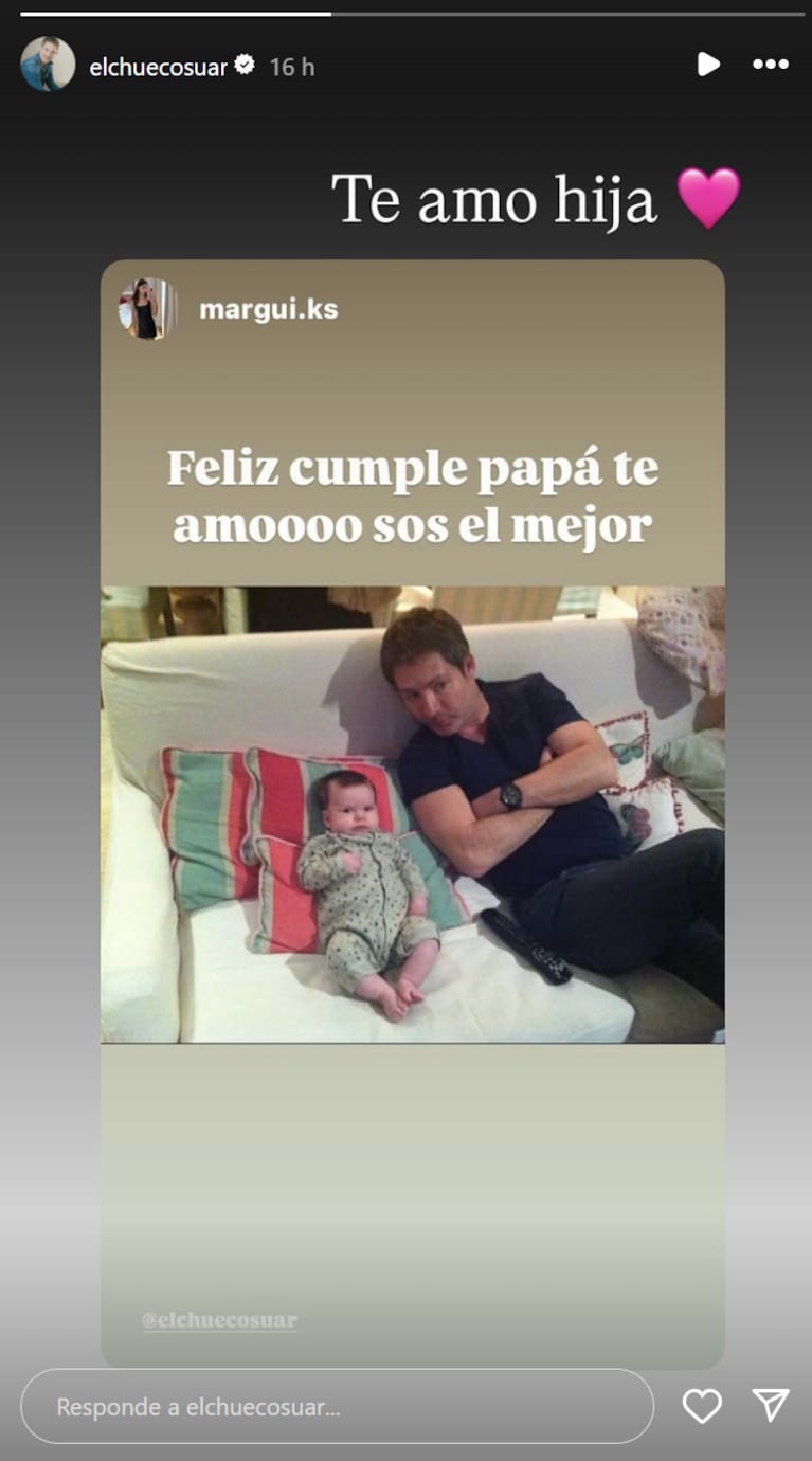 Margarita saludó a Adrián por su cumple. Foto: IG | elchuecosuar