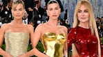 Margot Robbie, Hailey Bieber y Nicole Kidman en la MET Gala 2026 (Fotos: AP).