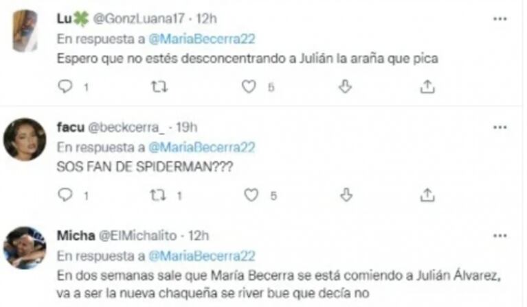 María Becerra, en medio de rumores de romance con el futbolista Julián Álvarez