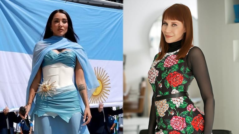 María Becerra fue tendencia en redes por su look y su interpretación en la final entre Argentina y España en Nueva Jersey.