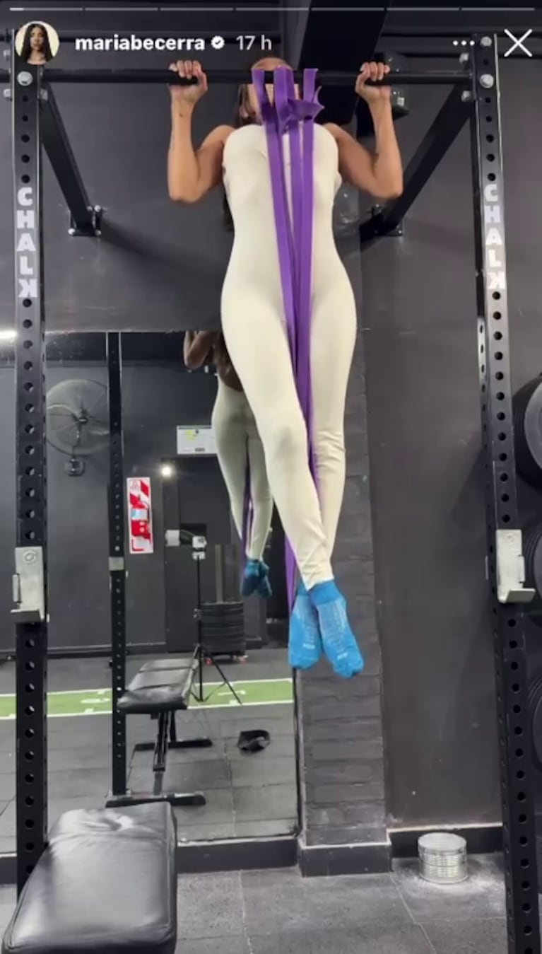 María Becerra mostró su exigente rutina de entrenamiento (Foto: Instagram/@mariabecerra).