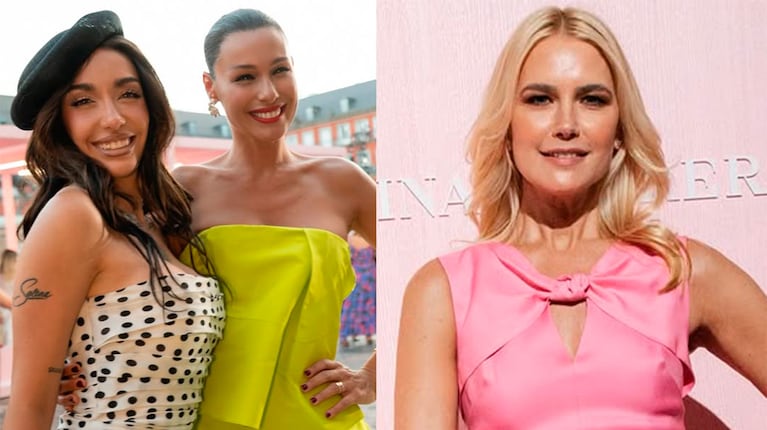 María Becerra, Pampita y Valeria Mazza en el desfile de Carolina Herrera en Madrid (Fotos: Instagram/@pampitaoficial y @valeriamazzaok).