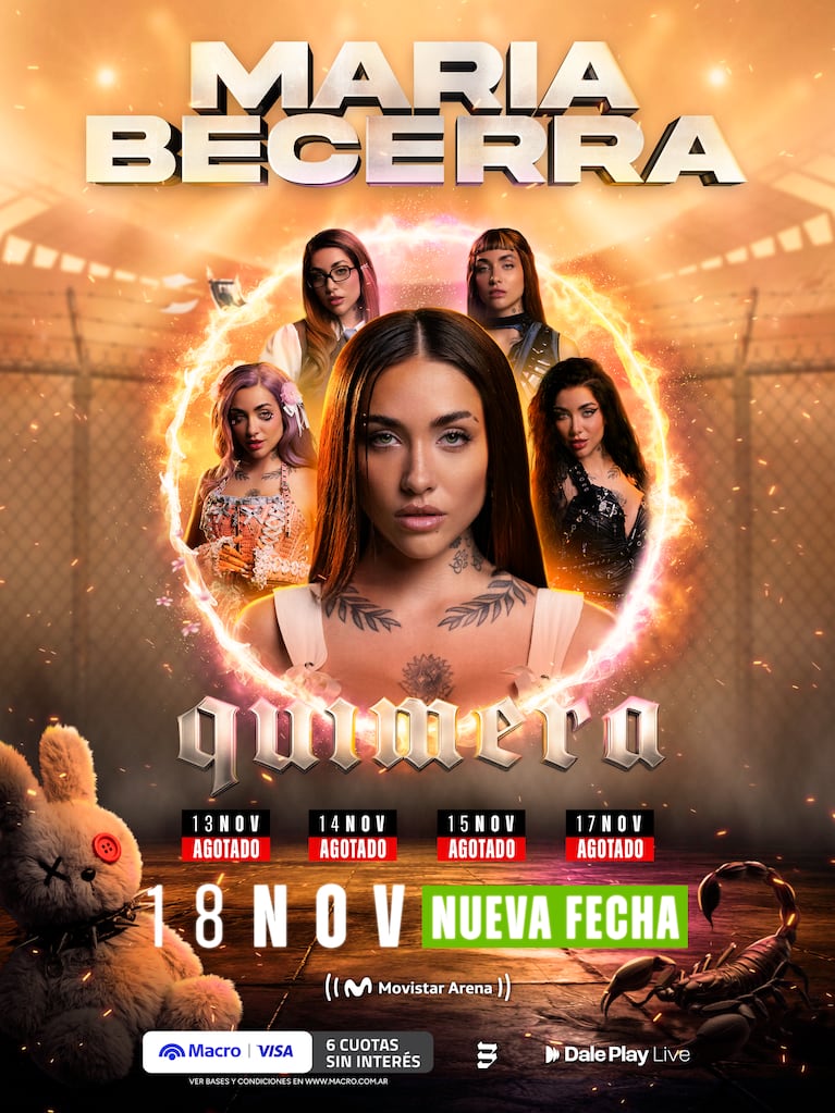 María Becerra sumó una quinta fecha en el Movistar Arena de Buenos Aires