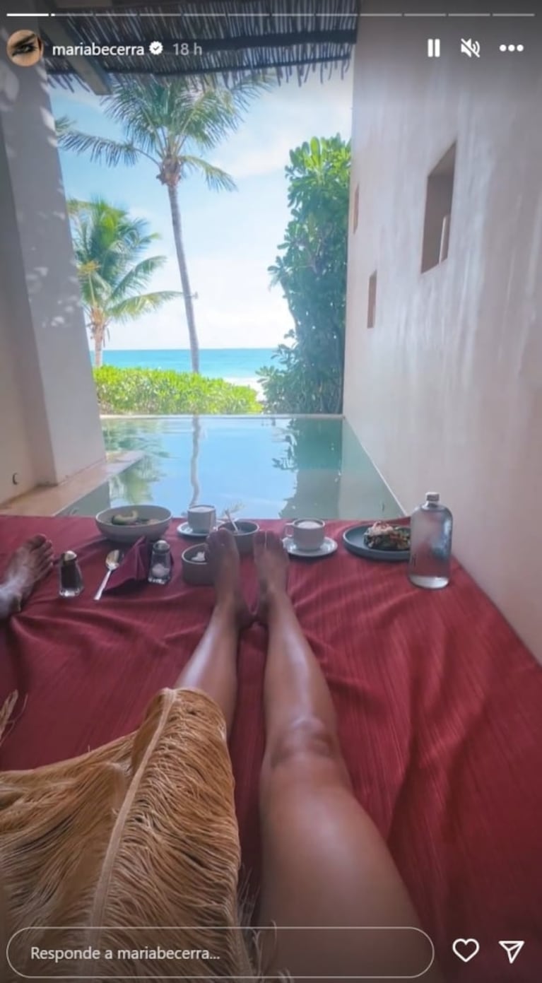 María Becerra y J Rei compartieron las fotos de sus apasionadas vacaciones en el Caribe