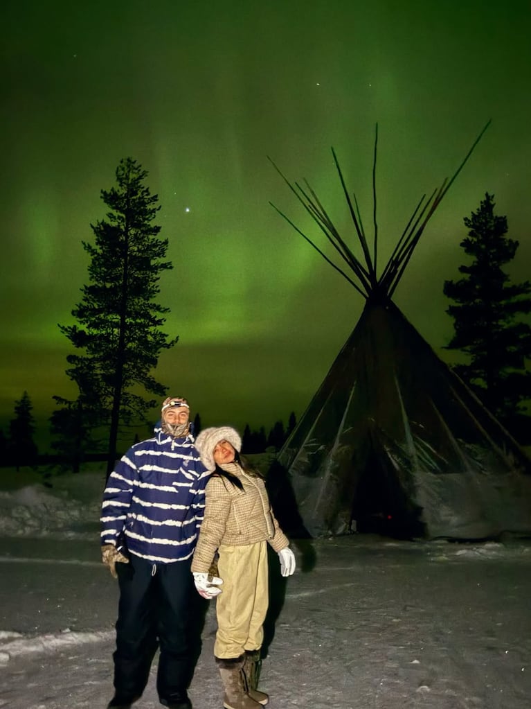 María Becerra y J Rei, Navidad en Finlandia (Foto Instagram)