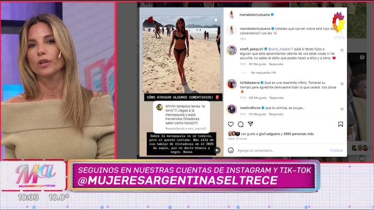 María Belén Ludueña en Mujeres Argentinas (Foto: captura de eltrece).
