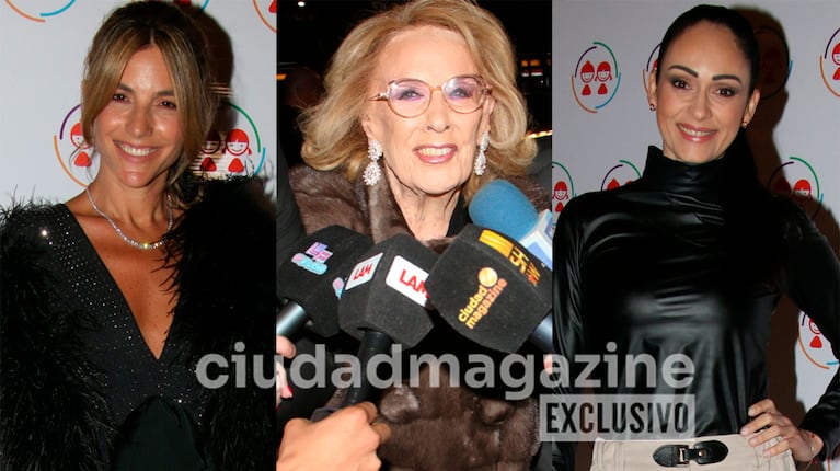María Belén Ludueña, Mirtha Legrand y Gabriela Sobrado en la la Gala Solidaria a beneficio del Hospital de Niños Ricardo Gutiérrez (Fotos: Movilpress).