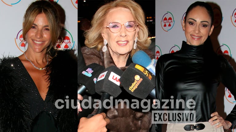 María Belén Ludueña, Mirtha Legrand y Gabriela Sobrado en la la Gala Solidaria a beneficio del Hospital de Niños Ricardo Gutiérrez (Fotos: Movilpress).