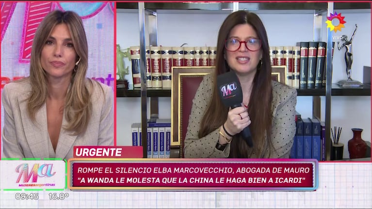 María Belén Ludueña y Elba Marcovecchio en Mujeres Argentinas (Foto: captura de eltrece).
