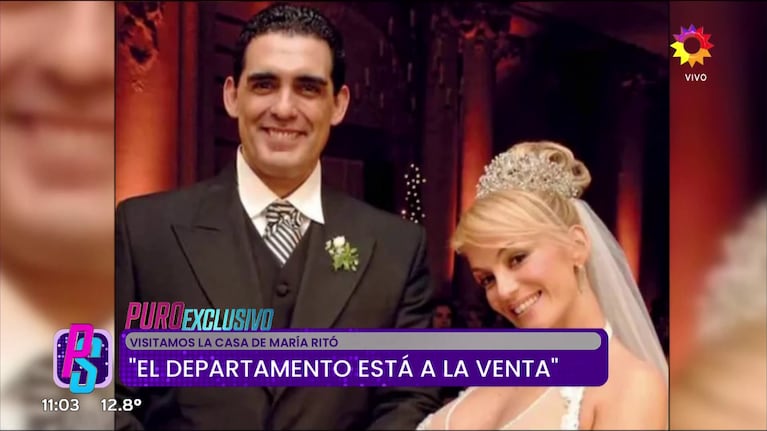 María Eugenia Ritó y su exmarido (Foto: captura de eltrece).