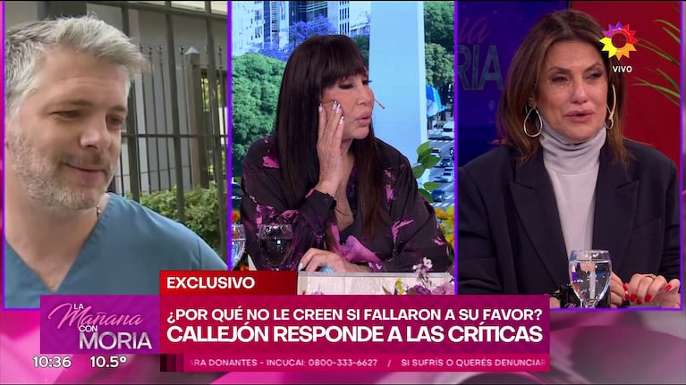 María Fernanda Callejón, angustiada en La Mañana con Moria (Foto: captura de eltrece).