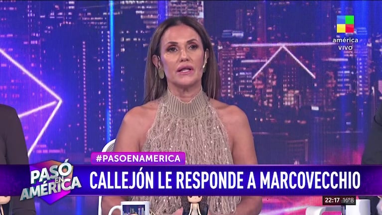 María Fernanda Callejón en Pasó en América (Foto: captura de América).