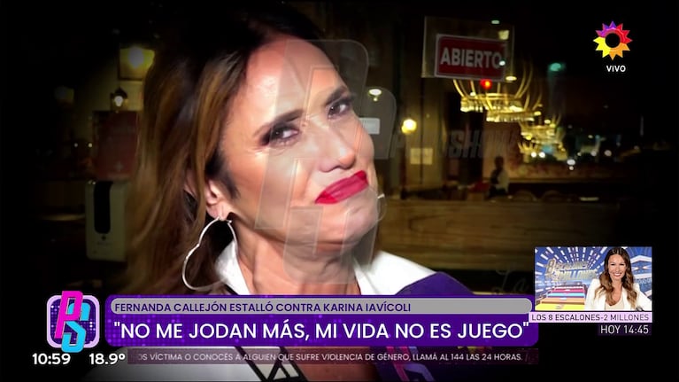 María Fernanda Callejón habló en Puro Show (Foto: captura de eltrece).
