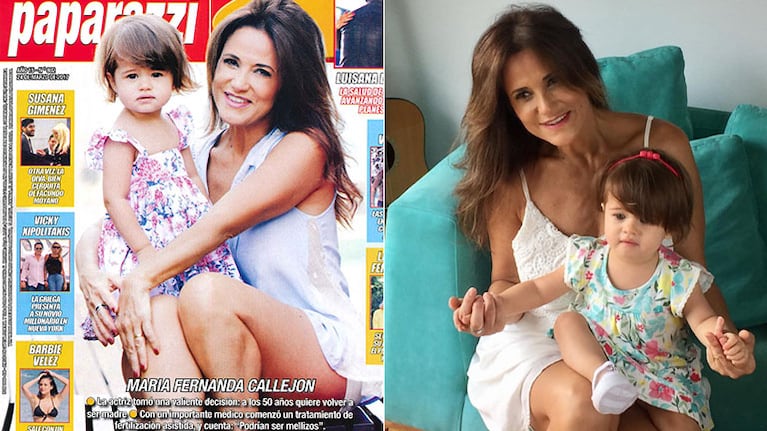 María Fernanda Callejón quiere volver a ser mamá (Foto: revista Paparazzi e Intagram)
