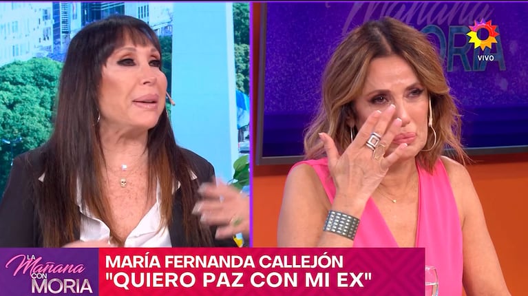 María Fernanda Callejón rompió en llanto en vivo y le hizo un pedido a su ex, Ricky Diotto (eltrece)