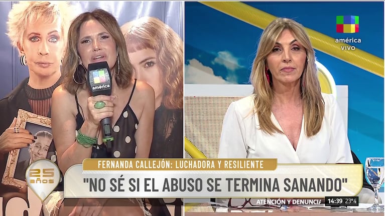 María Fernanda Callejón y Karina Iavícoli se cruzaron en Intrusos (Fotos: captura de América).